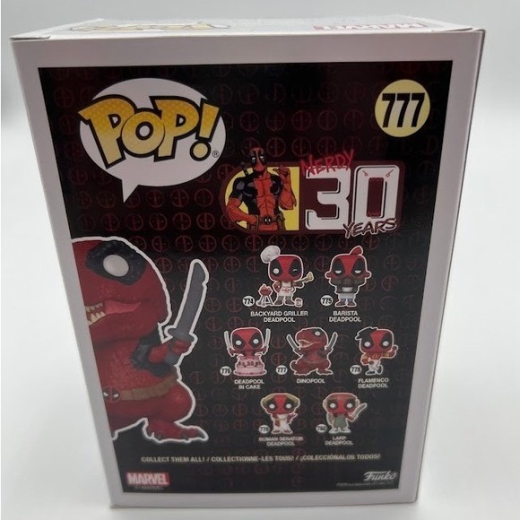 Funko Pop Marvel Deadpool 777 Dinopool Vinyl Figure Nerdy 30 Years Exclusive - Picture 4 of 7